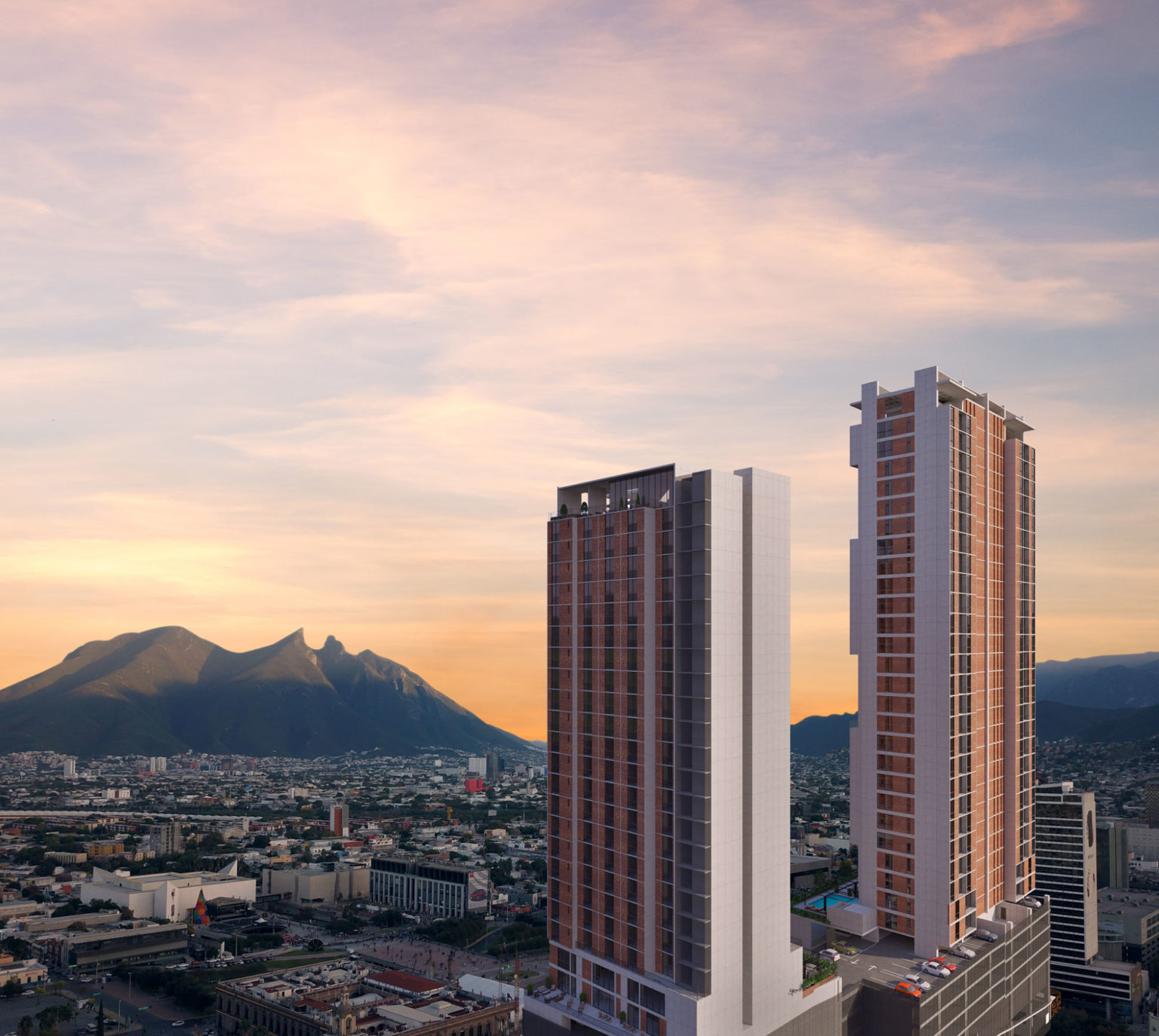 Departamentos en el Centro de Monterrey Barrio W 2 Torres